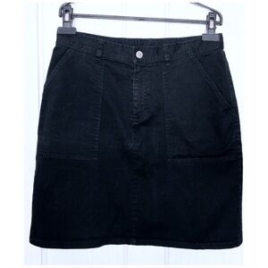 VINTAGE : Lauren Ralph Lauren : size 8 : Y2K black denim cotton blend mini skirt